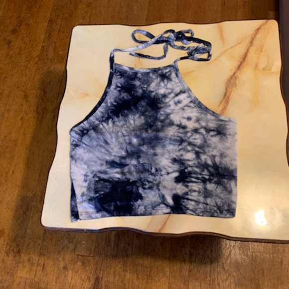 Full Tilt Tie Dye Halter  CroppedTop - Picture 3 of 7
